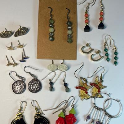 Variety of pierced earrings