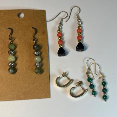 Variety of pierced earrings