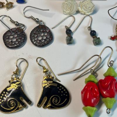 Variety of pierced earrings