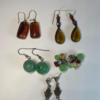 Stone earrings
