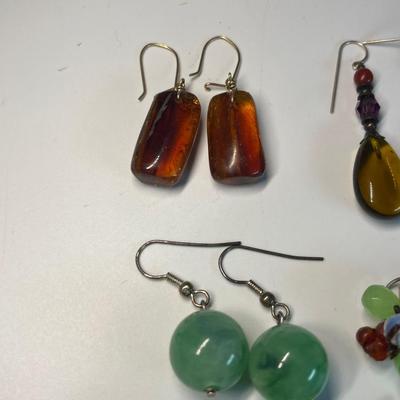 Stone earrings
