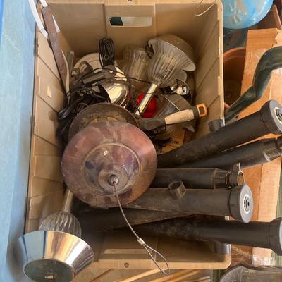 Yard chemicals, garden tools, sprayers