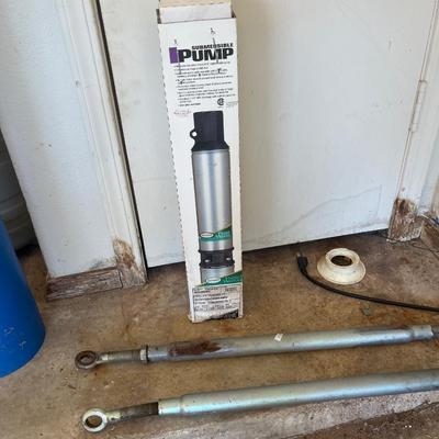 Submersible pump and tractor arms