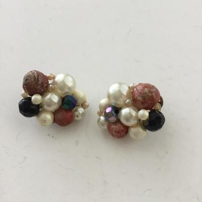 Vintage statement clip on earrings