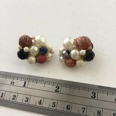 Vintage statement clip on earrings
