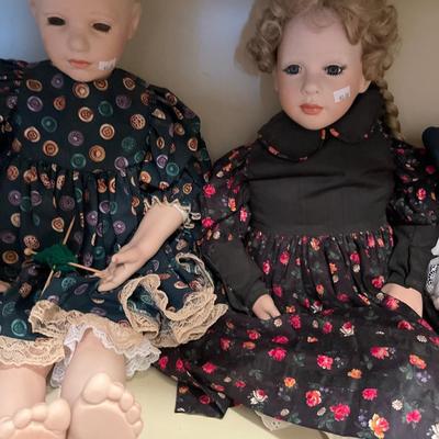 Three Porcelain Dolls