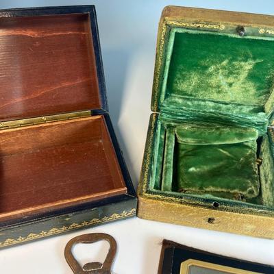 Greece bottle opener, shell trinket box, jewelry boxes, clock