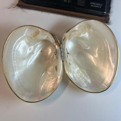 Greece bottle opener, shell trinket box, jewelry boxes, clock