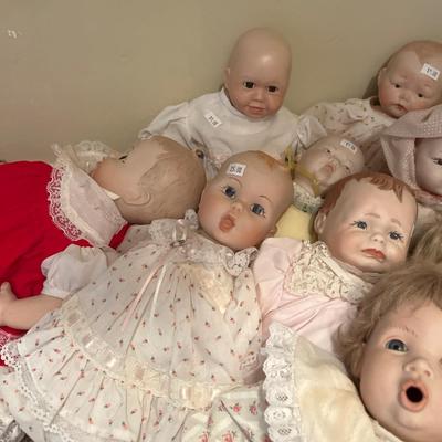 9 Handmade Porcelain Dolls