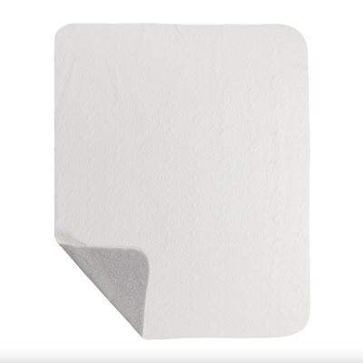 Ivory & Dove Gray 50" x 60" Ultra Soft Stitched Quilted Throw Blanket in Polyester w/Cotton Poly Fill