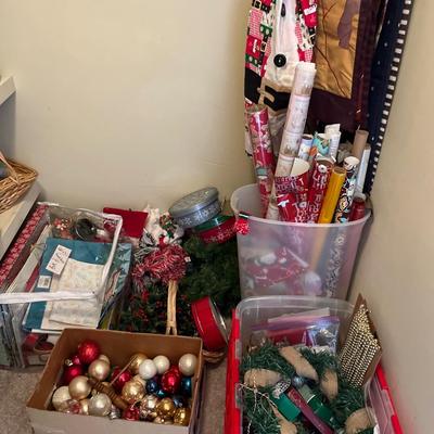 Christmas Ornaments Wrapping Paper Pillows and Flags