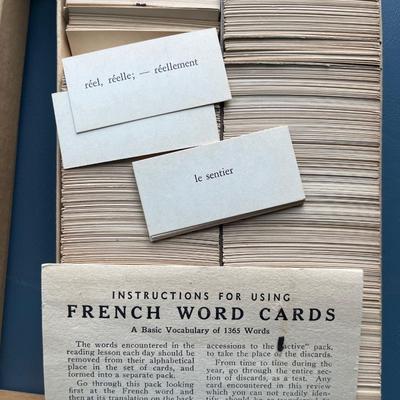 Vintage teaching word cards