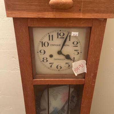 3 old hanging clocksclock