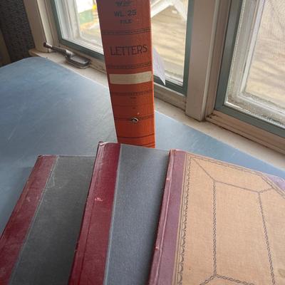 Vintage book container, ledgers