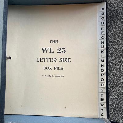 Vintage book container, ledgers