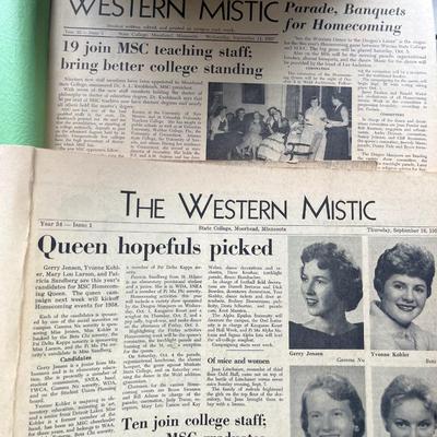 Moorhead State Teachers College, The Western Mystic, newspapers 1940s & 1950s