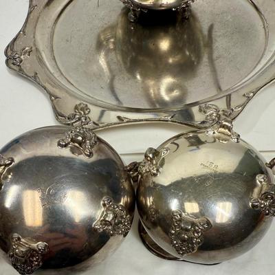 Antique Forbes Silver Company Quadruple Tea Set Silver Plate 4 Pieces