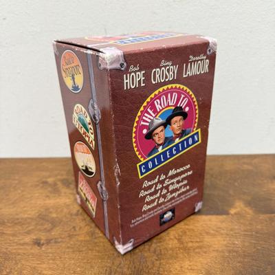 "THE ROAD TO" COLLECTION 4 VHS Tape Box Set with Bob Hope, Bing Crosby & Dorothy Lamour