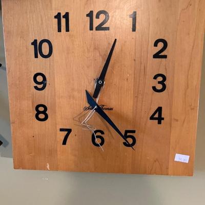 MCM Clock & Butcher Block Clock and Lamp