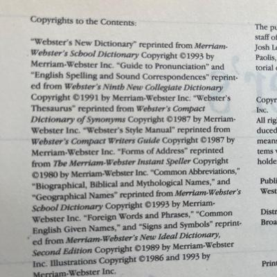 Dictionary and travel brochures