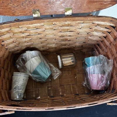 Vintage Picnic Basket + contents