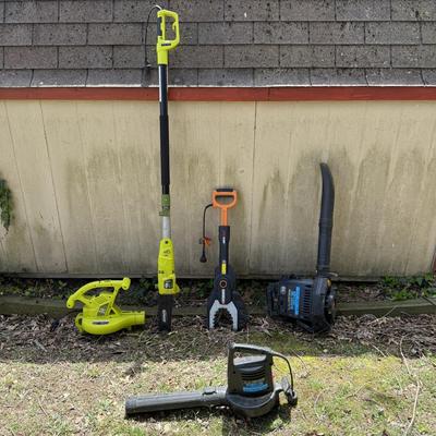 LOT 4S: Sun Joe Pole Chain Saw, Rotoshovel, Worx Jaw Saw, Craftsman Blower/Vac & More