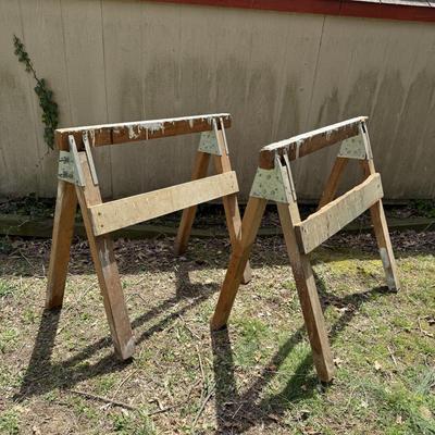 LOT 6S: Workmate 225 Portable Project Center & Vice, Sawhorses & 5 Step Ladder