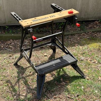 LOT 6S: Workmate 225 Portable Project Center & Vice, Sawhorses & 5 Step Ladder