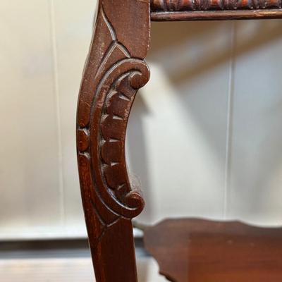 LOT 10X: Vintage 2 Tier Carved Side Table