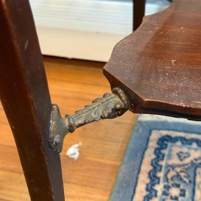 LOT 10X: Vintage 2 Tier Carved Side Table