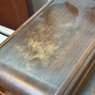LOT 13X: Vintage Vanity w/ Circle Mirror & Bench