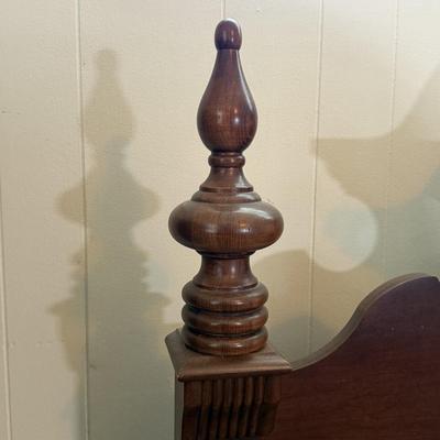 LOT 14X: Vintage Wooden Headboard, Footboard & Rails