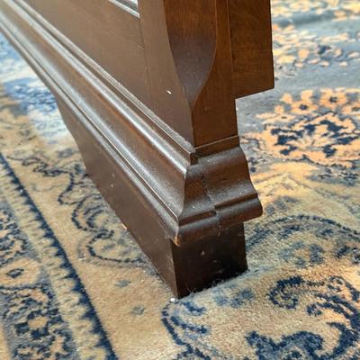 LOT 14X: Vintage Wooden Headboard, Footboard & Rails