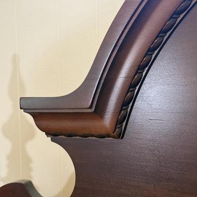 LOT 14X: Vintage Wooden Headboard, Footboard & Rails