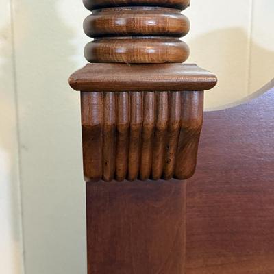 LOT 14X: Vintage Wooden Headboard, Footboard & Rails