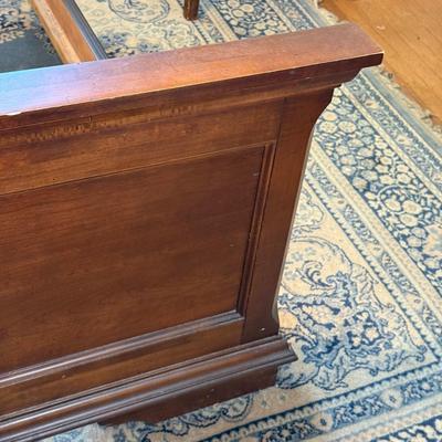 LOT 14X: Vintage Wooden Headboard, Footboard & Rails