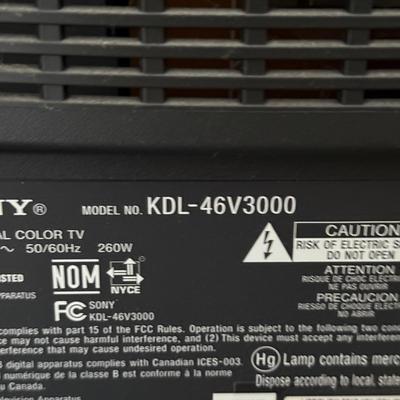 LOT 18Y: Sony Bravia TV Model KDL-46V3000