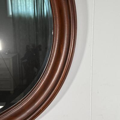 LOT 20Y: Wooden Framed Oval Wall Mirror