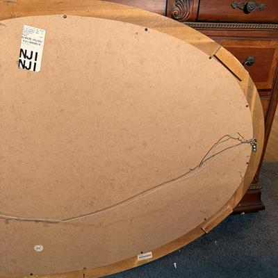 LOT 20Y: Wooden Framed Oval Wall Mirror
