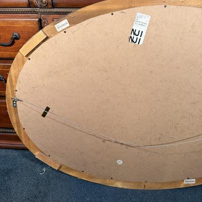 LOT 20Y: Wooden Framed Oval Wall Mirror