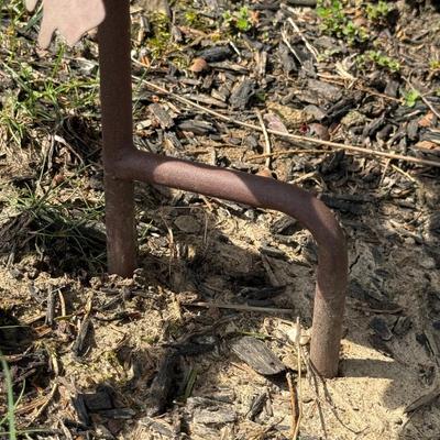 LOT 29: Beautiful Metal Yard Decor, Plant Stand & Garden Stake Flower Torch