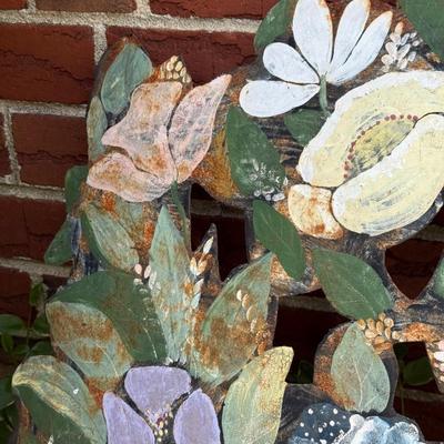 LOT 29: Beautiful Metal Yard Decor, Plant Stand & Garden Stake Flower Torch