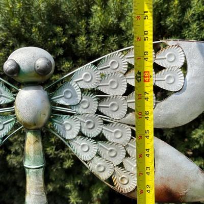LOT 29: Beautiful Metal Yard Decor, Plant Stand & Garden Stake Flower Torch
