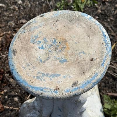 LOT 31: Concrete Owl Statue w/ Base
