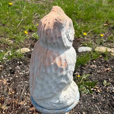 LOT 31: Concrete Owl Statue w/ Base