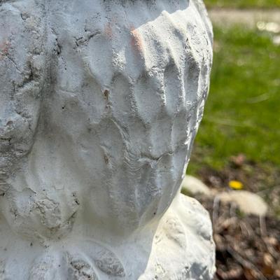 LOT 31: Concrete Owl Statue w/ Base