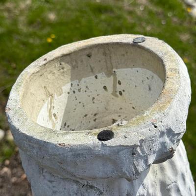 LOT 31: Concrete Owl Statue w/ Base