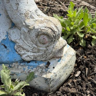 LOT 31: Concrete Owl Statue w/ Base