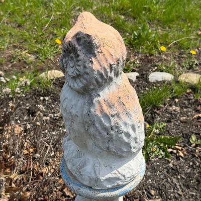 LOT 31: Concrete Owl Statue w/ Base