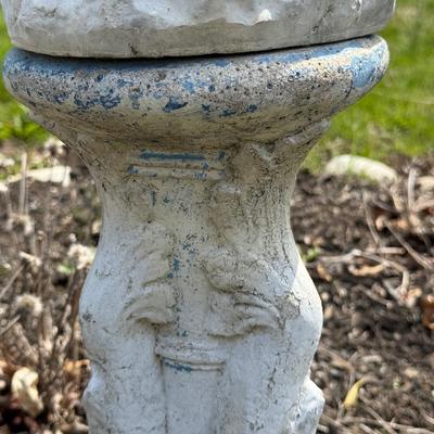 LOT 31: Concrete Owl Statue w/ Base
